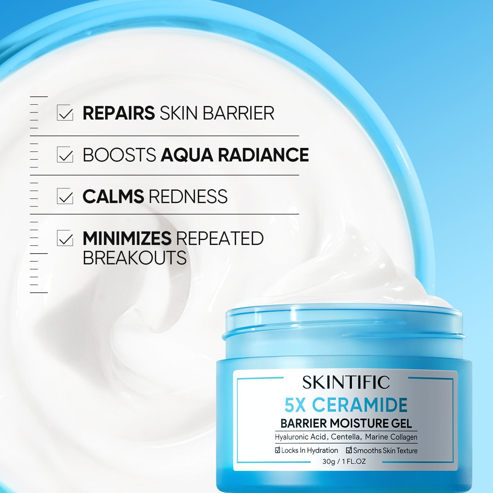 5X Ceramid Barriere Feuchtigkeits-Gel