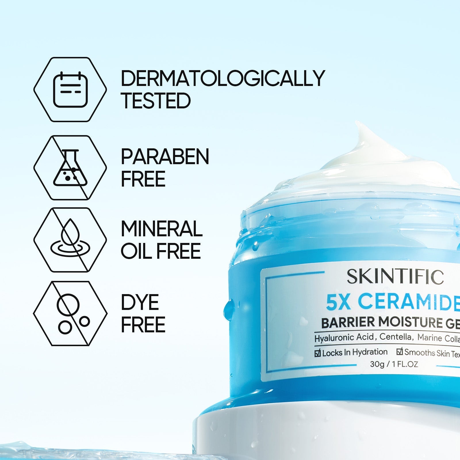 5X Ceramid Barriere Feuchtigkeits-Gel