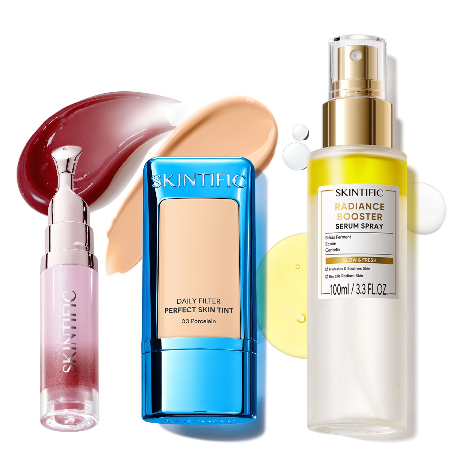 Skin Tint, Glow Serum Spray & Lip Serum Set