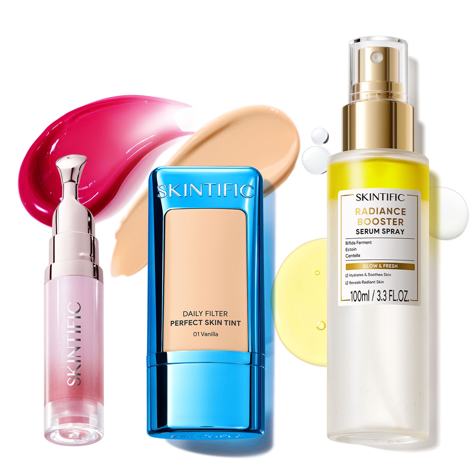 Skin Tint, Glow Serum Spray & Lip Serum Set