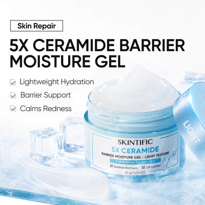 5X Ceramid Barriere Gesichts-Feuchtigkeitsgel Leichte Textur