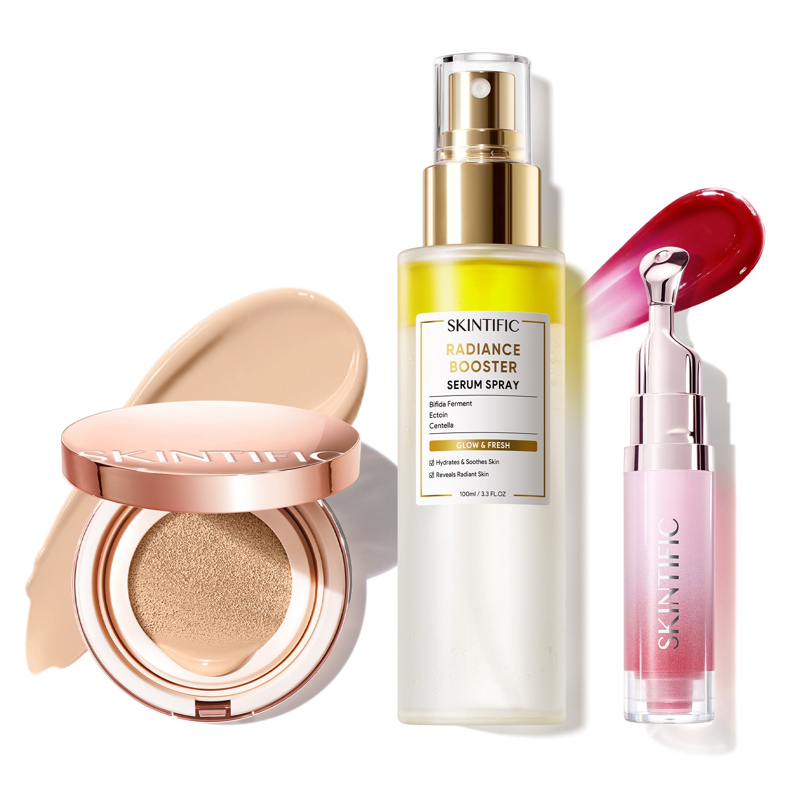 12-Hour Long-Lasting Cover Cushion+ Booster Serum Spray + Lip Serum