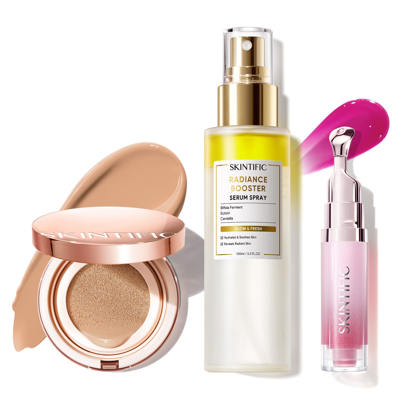 12-Hour Long-Lasting Cover Cushion+ Booster Serum Spray + Lip Serum