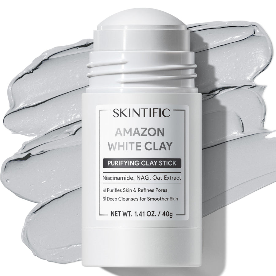 Amazon White Clay Purifying Clay Stick for visible pores and sensitive-feeling skin