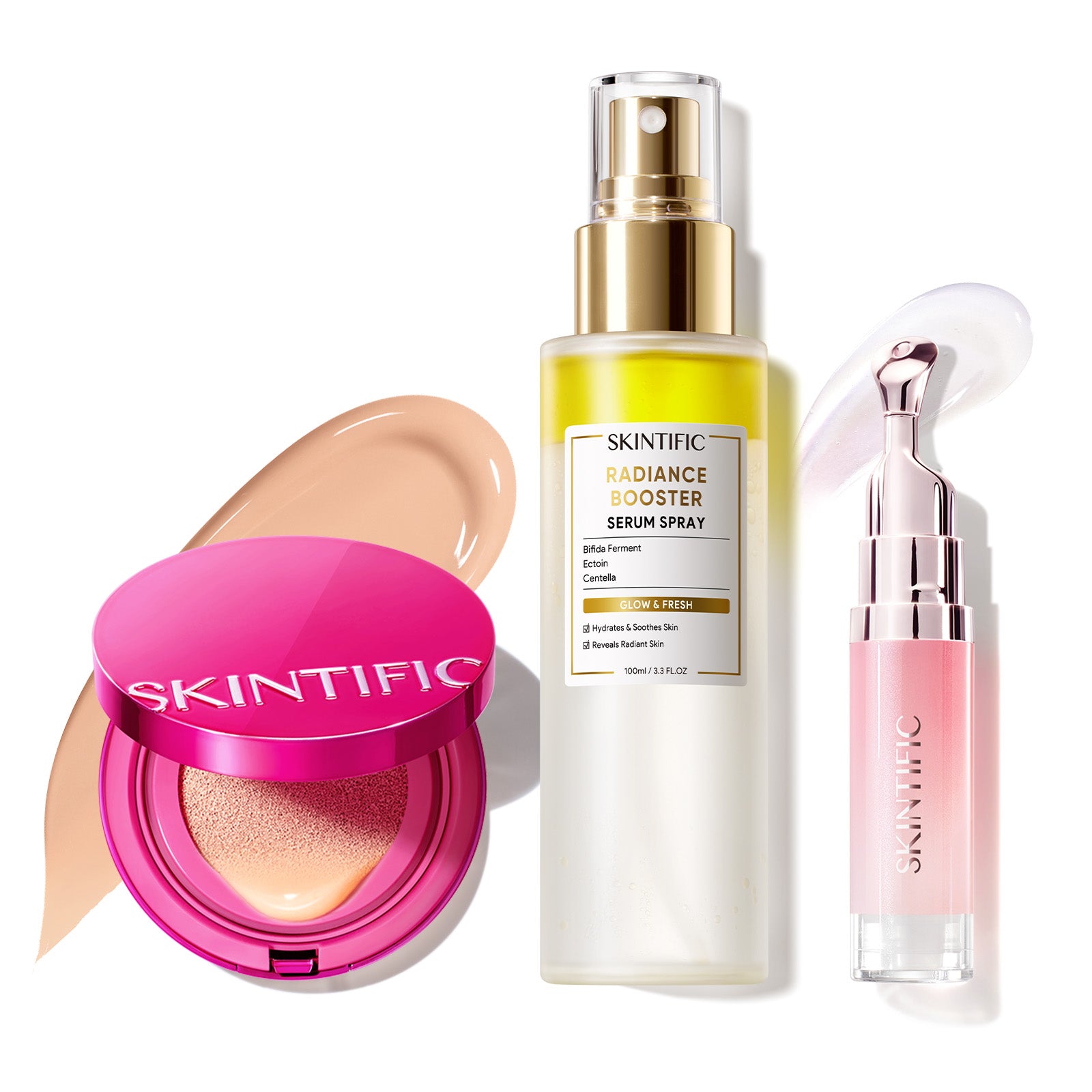 Glow Cover Cushion + Booster Serum Spray + Lip Serum