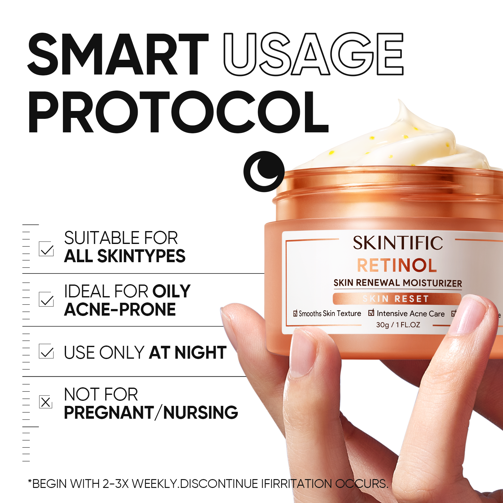 Retinol Feuchtigkeitscreme zur Hauterneuerung