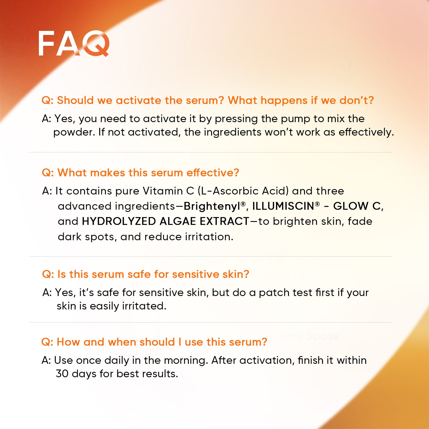 10% Pure Vitamin Aufhellendes Fresh Serum