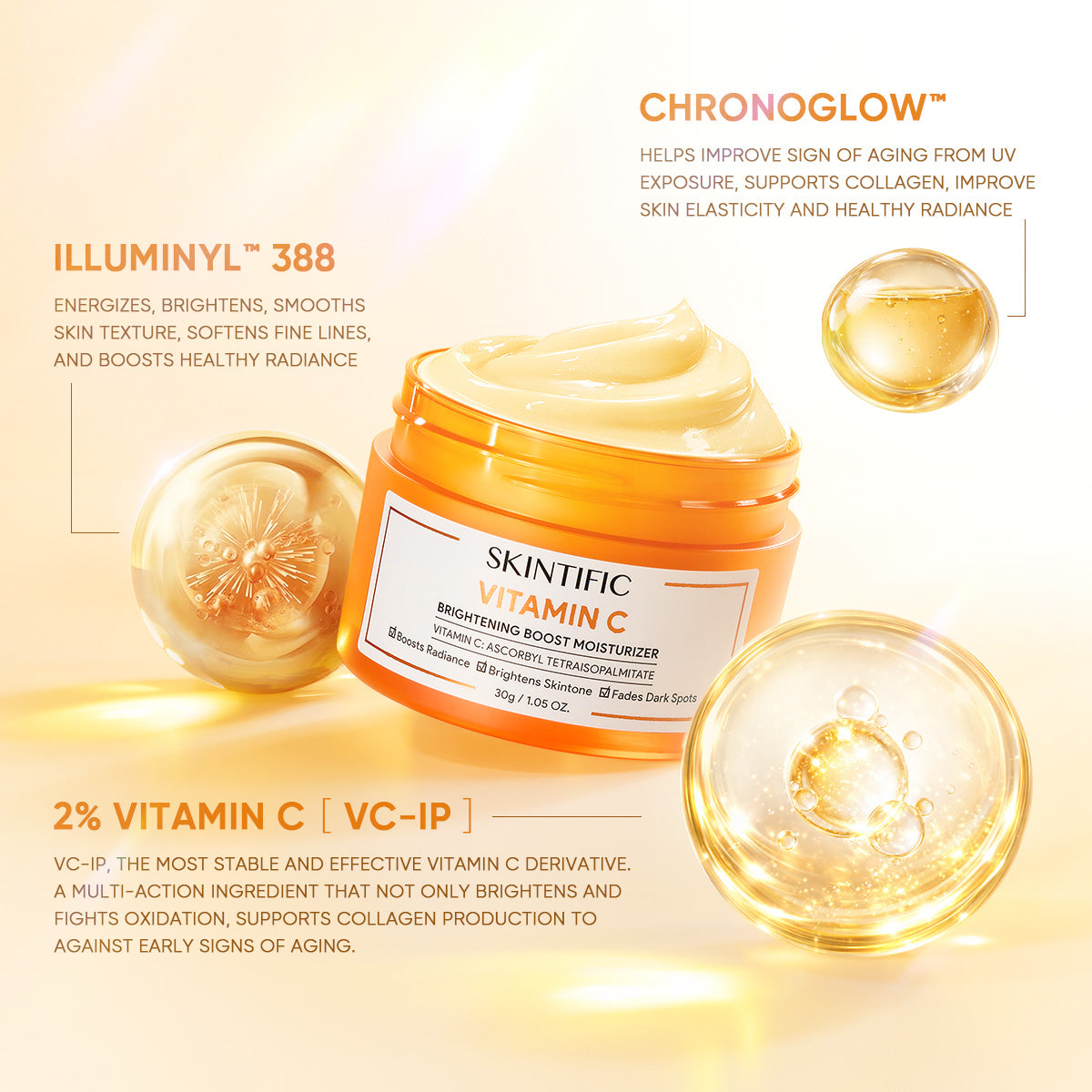 Vitamin C aufhellende Feuchtigkeitspflege