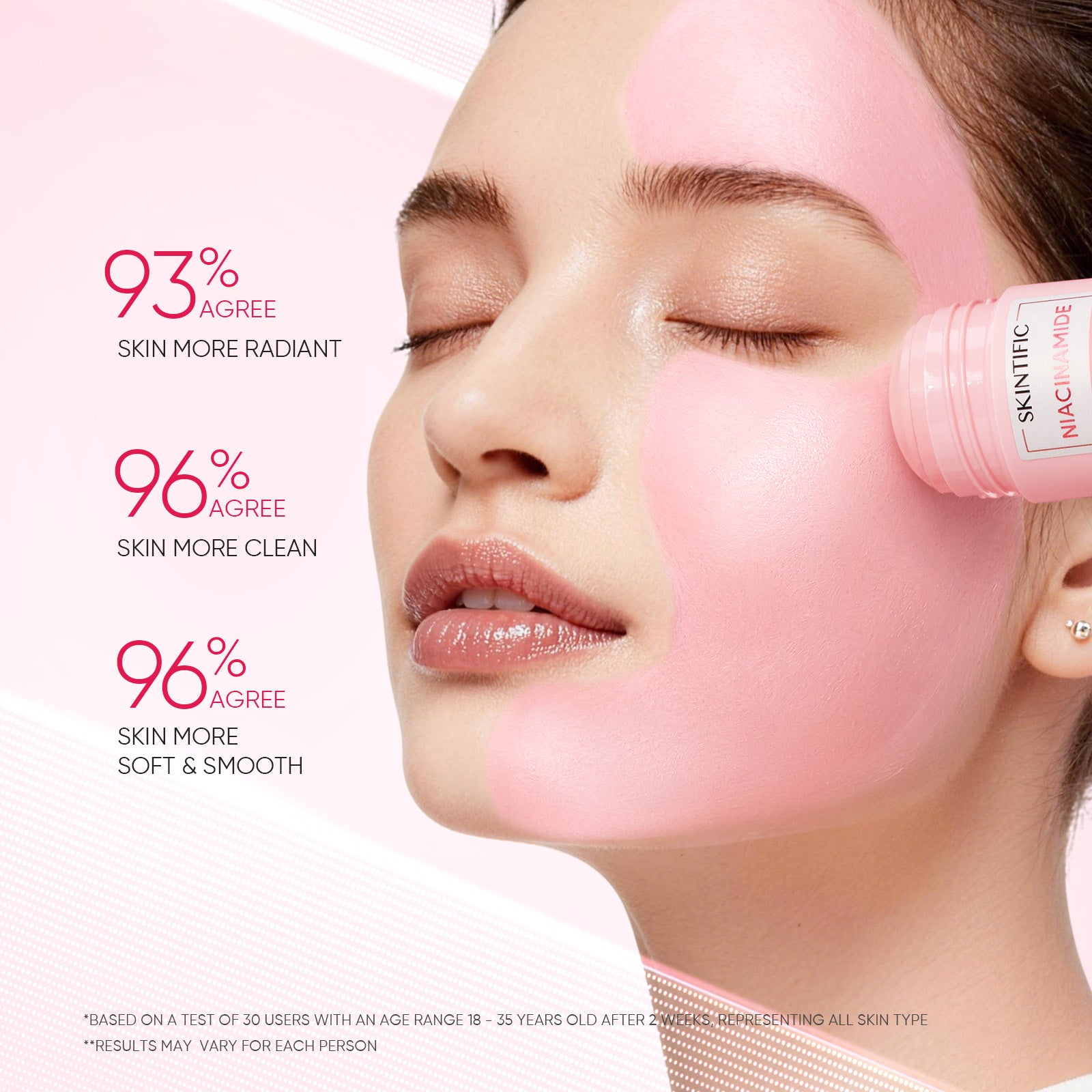 Niacinamid Aufhellungs-Booster Tonerde-Stick