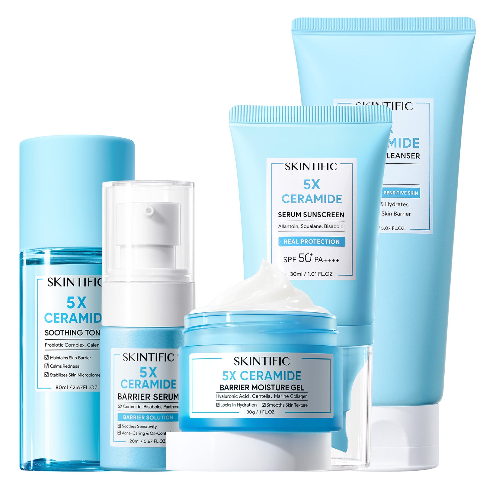 5X Ceramide Komplette Hautbarriere-Reparatur-Set