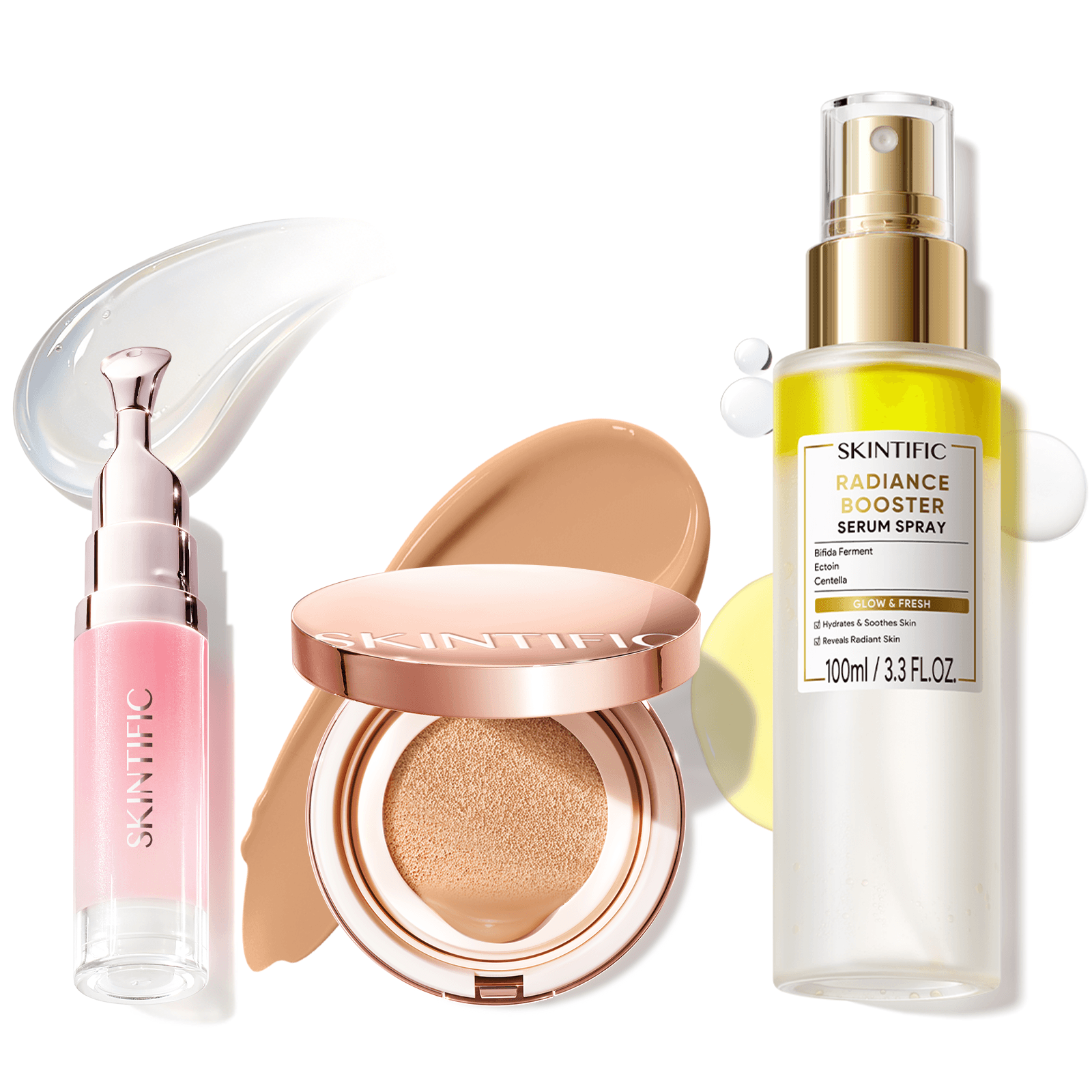 12 Stunden langanhaltendes Cover Cushion + Booster Serum Spray + Lippenserum