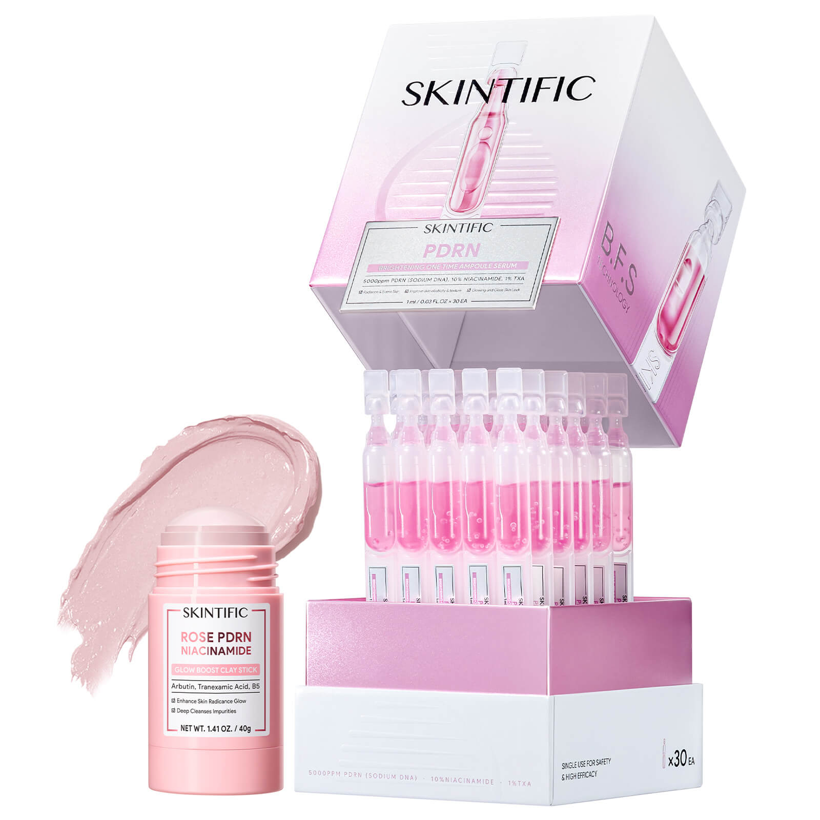 PDRN Ampoule Moisture Gel and Clay Stick Set
