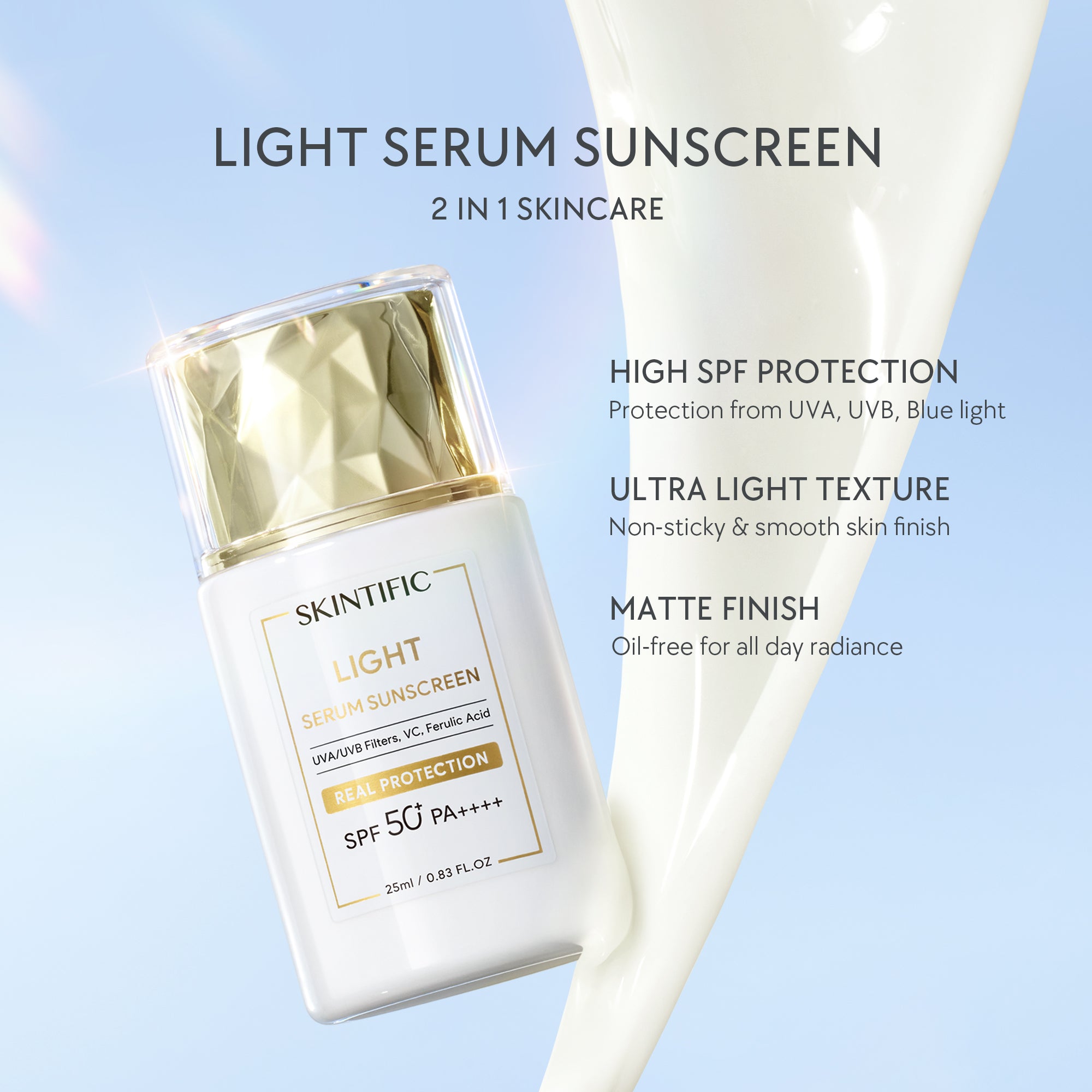 Leichtes Serum Sonnencreme SPF 50+ PA++++
