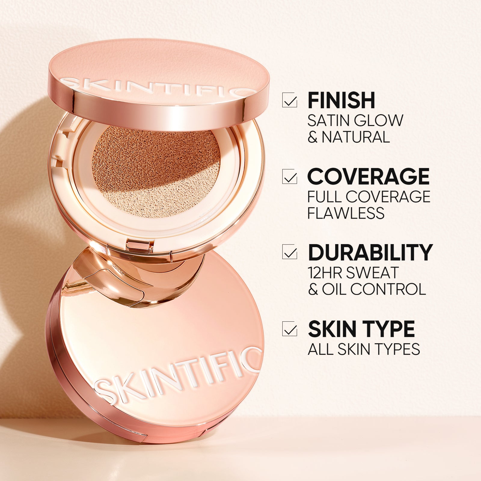 12 Stunden langanhaltendes Cover Cushion + Booster Serum Spray + Lippenserum