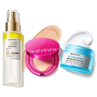 5X Ceramide Gel & Glow Cushion & Serum Spray 3-teiliges Set