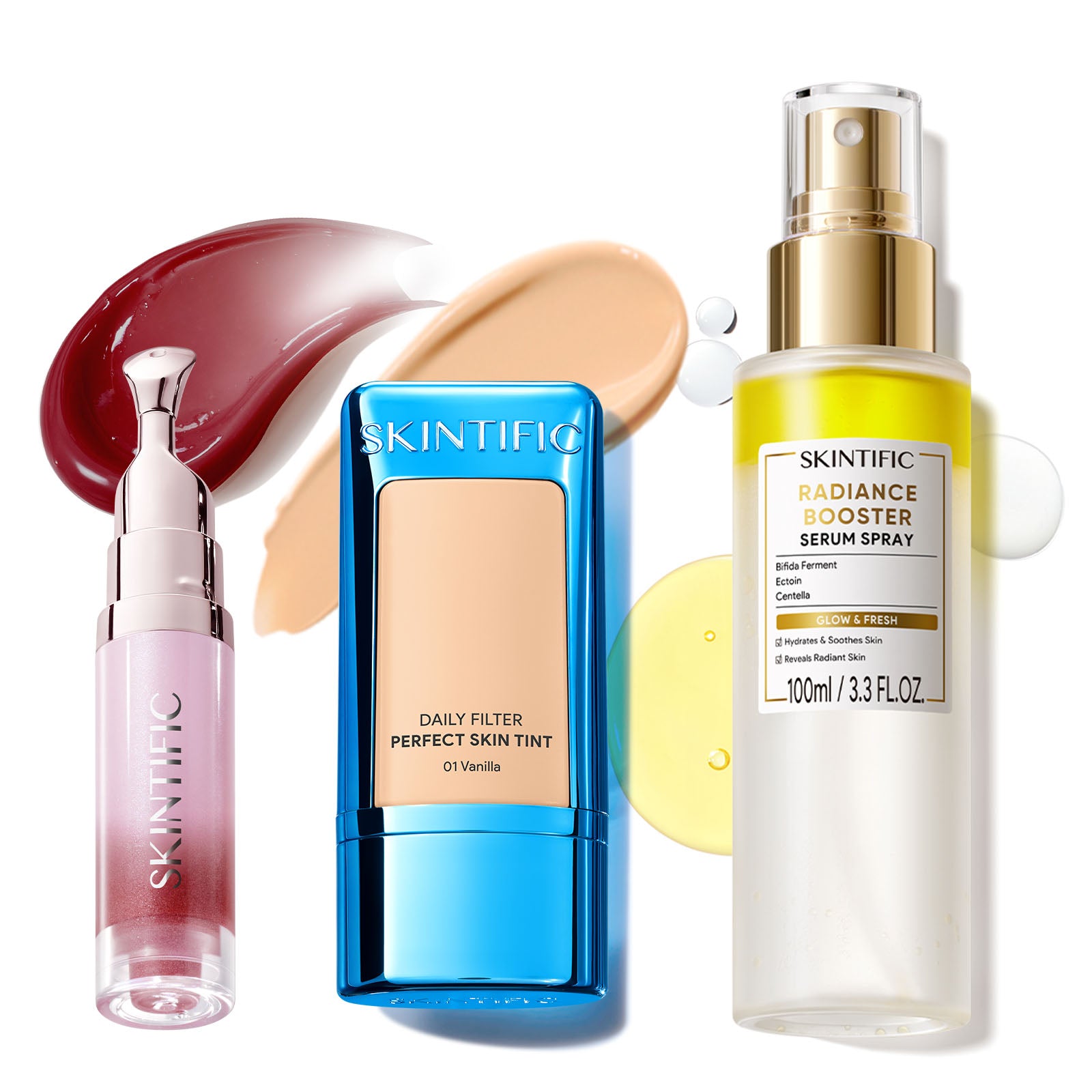 Skin Tint, Glow Serum Spray & Lip Serum Set