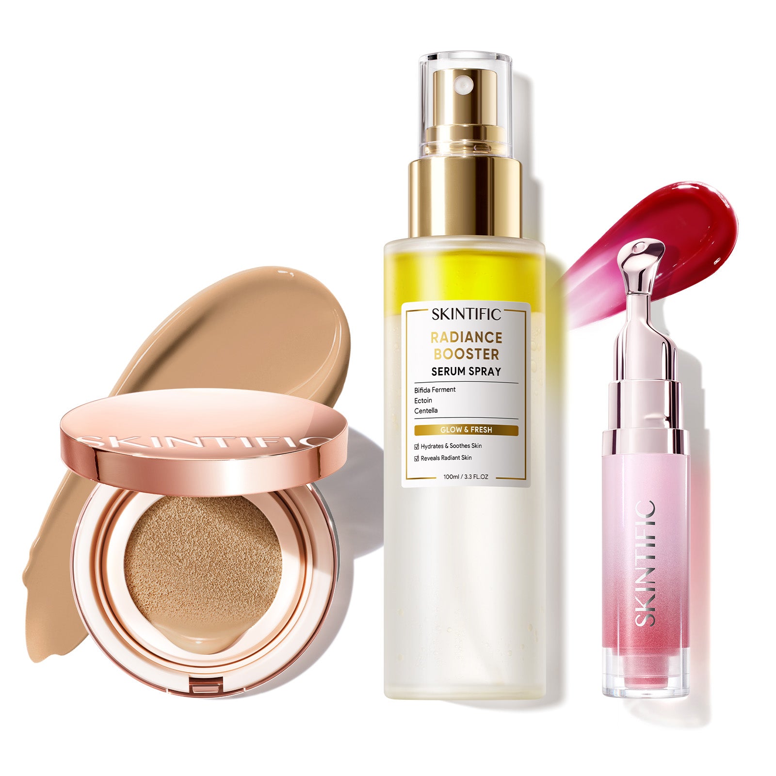 12-Hour Long-Lasting Cover Cushion+ Booster Serum Spray + Lip Serum