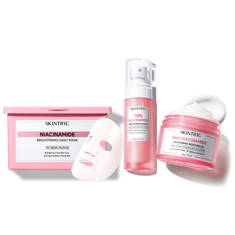 Niacinamide Glow Reset & Aufhellende Pflegeset 3-teilig