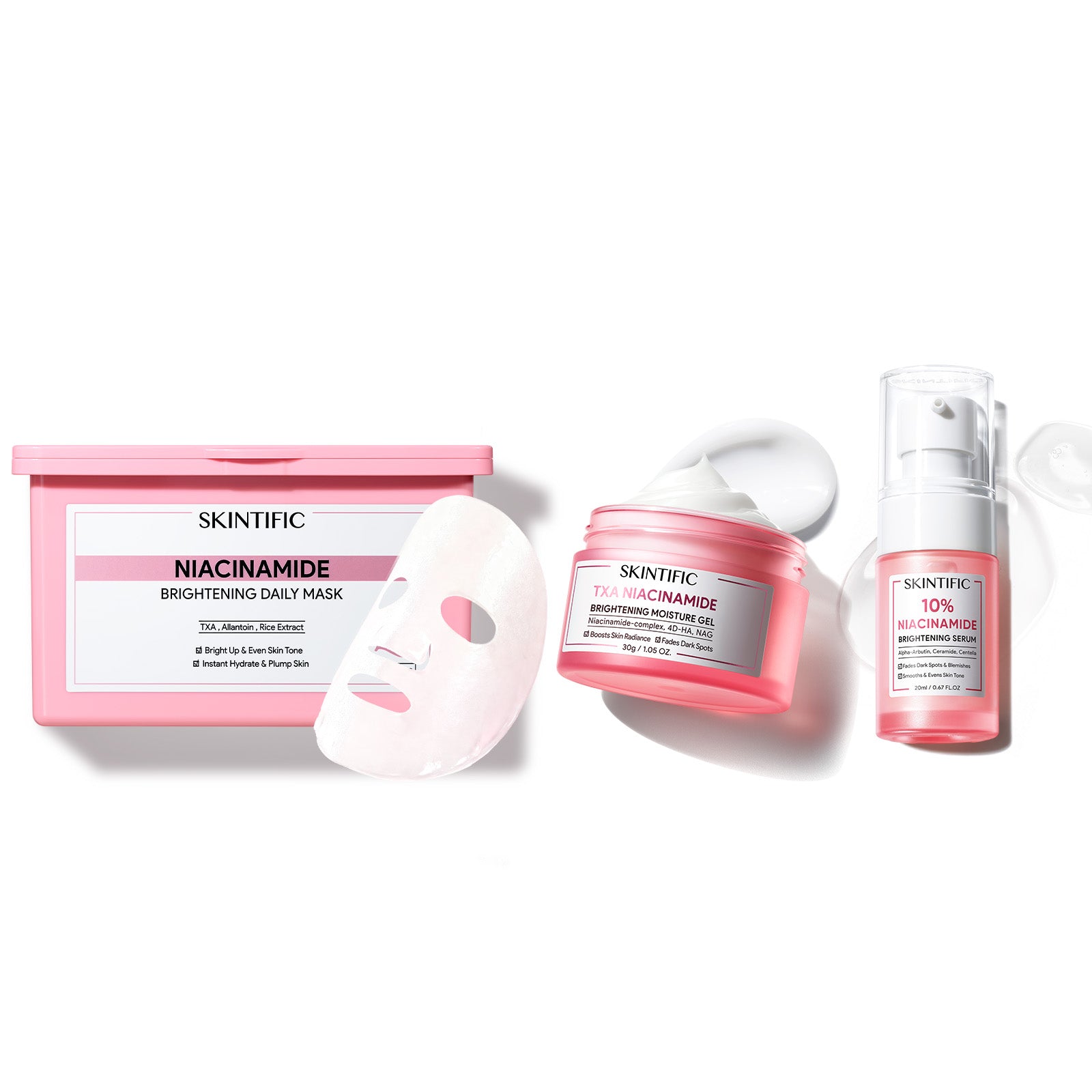 Niacinamide Glow Reset & Aufhellende Pflegeset 3-teilig