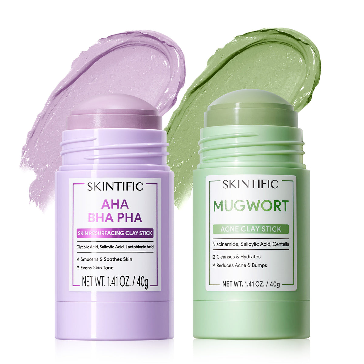 Clay Stick Duo Set for Pores, Oil, Texture & Glow