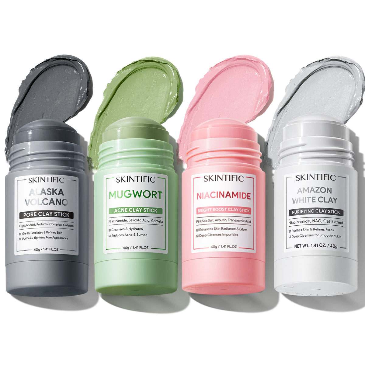 Clay Mask Set for Blackheads, Acne & Pore Cleansing – Oil Control ...