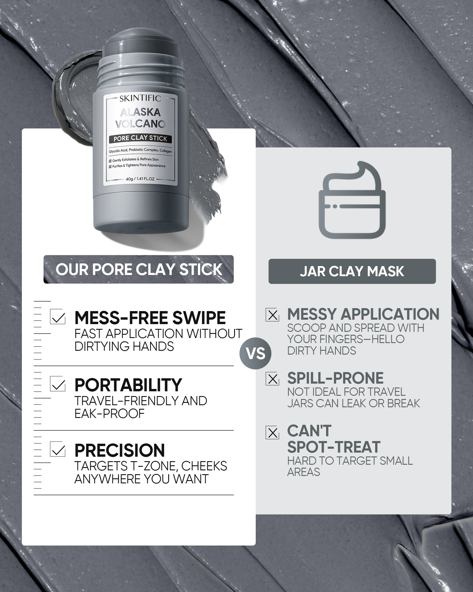 Alaska Vulkan Poren Tonerde-Stick