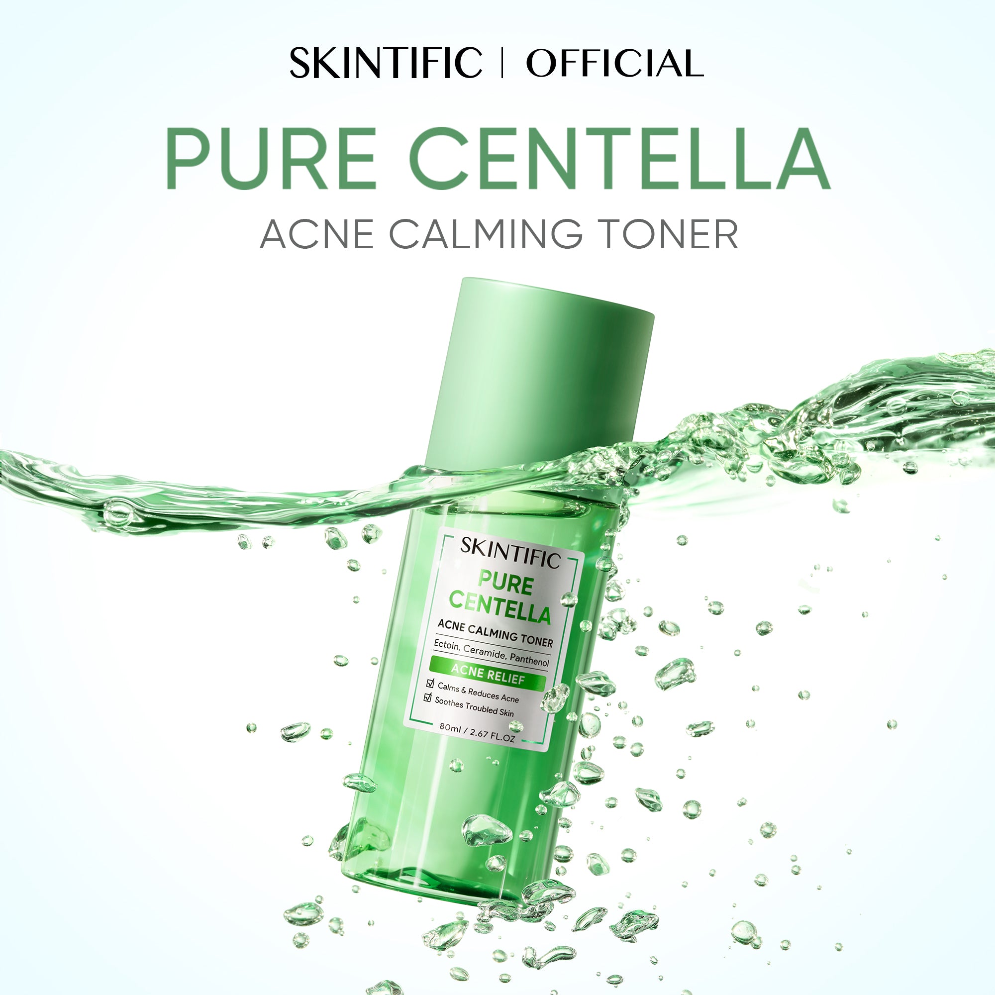Pure Centella Akne Beruhigender Toner 80ml für sensible & zu Akne neigende Haut