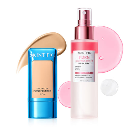 Daily Skin Tint & PDRN Serum Spray Glow Base Set